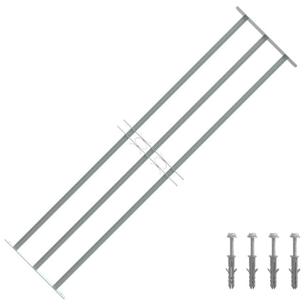 Adjustable Security Grille for Windows with 3 Crossbars 39.4"-59.1