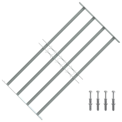 Adjustable Security Grille for Windows with 4 Crossbars 27.6"-41.3