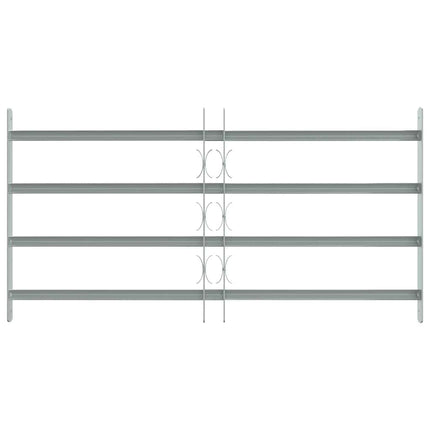 Adjustable Security Grille for Windows with 4 Crossbars 27.6"-41.3