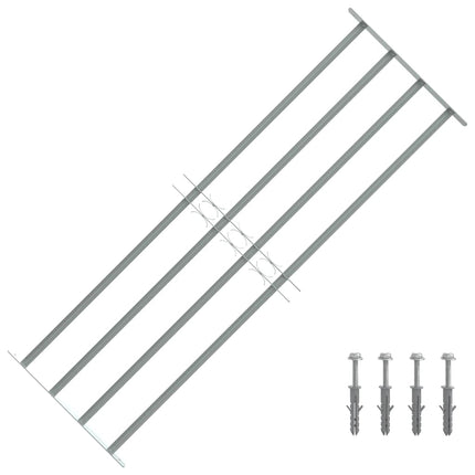 Adjustable Security Grille for Windows with 4 Crossbars 39.4"-59.1