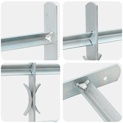 Adjustable Security Grille for Windows with 4 Crossbars 39.4"-59.1