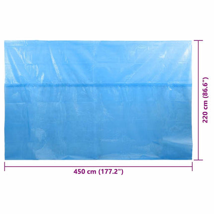 Rectangular Pool Cover 177 x 87 inch PE Blue