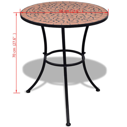 Bistro Table Terracotta 23.6" Mosaic