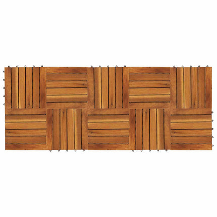 Decking Tile 10 pcs Brown 11.81 x 11.81 in Acacia Hardwood