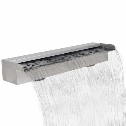 Rectangular Waterfall Pool Fountain Stainless Steel 23.6