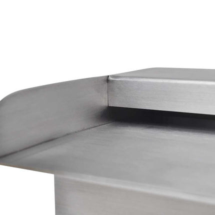Rectangular Waterfall Pool Fountain Stainless Steel 23.6