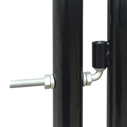 Black Single Door Fence Gate 39.4x59.1