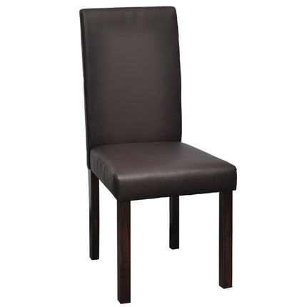 Dining Chairs 4 pcs Brown Faux Leather
