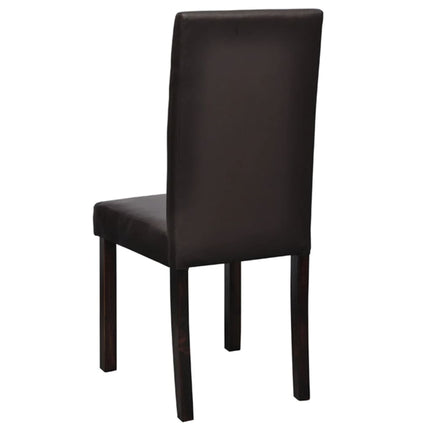 Dining Chairs 4 pcs Brown Faux Leather