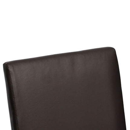Dining Chairs 4 pcs Brown Faux Leather