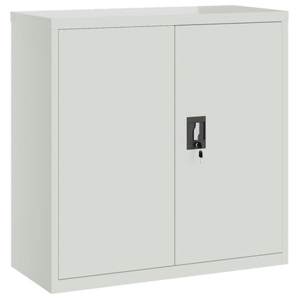 Office Cabinet with 2 Doors Gray 35.4” Steel