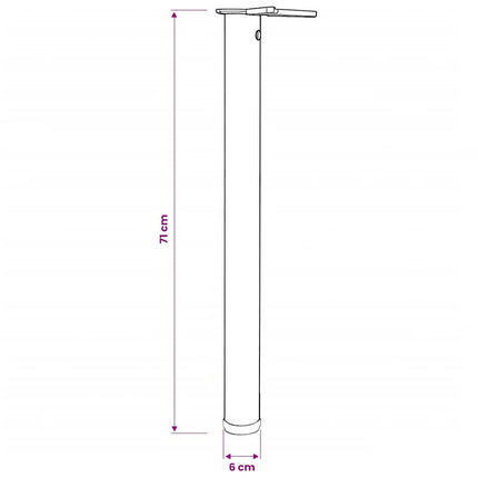 4 Height Adjustable Table Legs Brushed Nickel 28