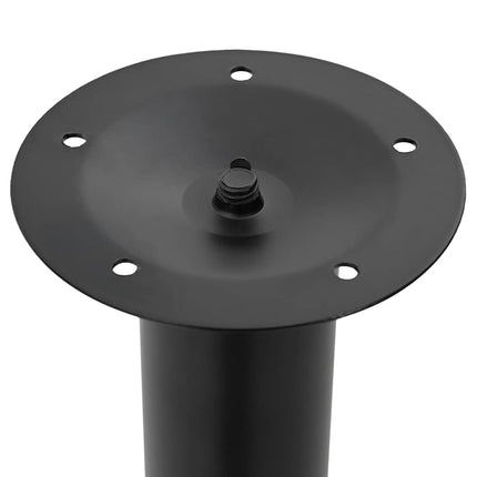 2 Telescopic Table Legs Black 28"-43.3
