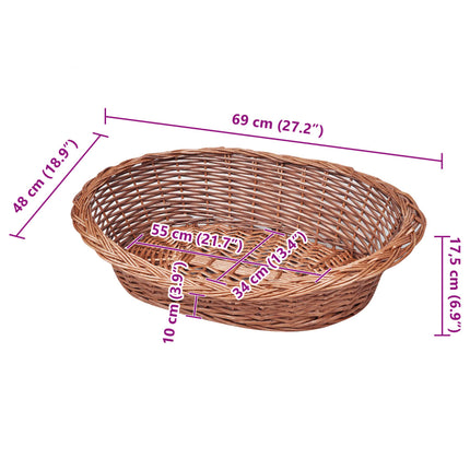 Willow Dog Basket/Pet Bed Natural 27.6