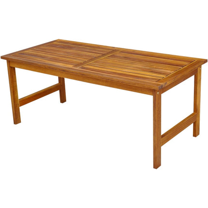 4 Piece Patio Lounge Set with Cushions Solid Acacia Wood
