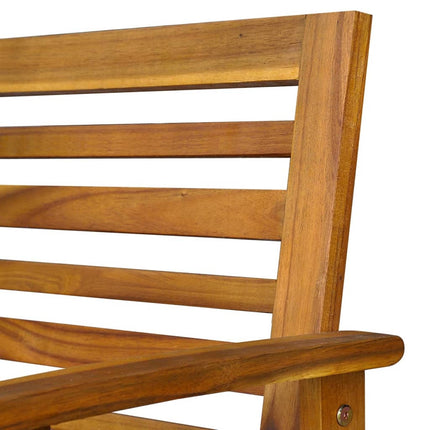 4 Piece Patio Lounge Set with Cushions Solid Acacia Wood
