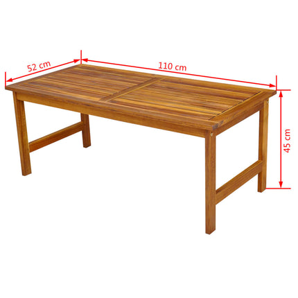 4 Piece Patio Lounge Set with Cushions Solid Acacia Wood