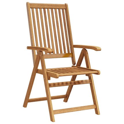 Folding Patio Chairs 2 pcs Solid Acacia Wood Brown