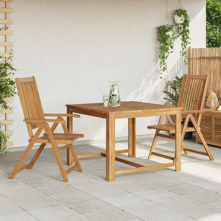 Folding Patio Chairs 2 pcs Solid Acacia Wood Brown