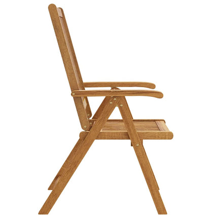 Folding Patio Chairs 2 pcs Solid Acacia Wood Brown
