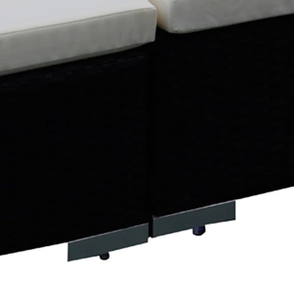 12 Piece Patio Lounge Set with Cushions Poly Rattan Black