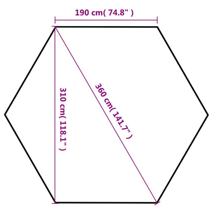 Hexagonal Pop-Up Foldable Marquee Gray 11.8'x10.2'