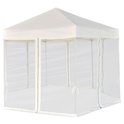 Hexagonal Pop-Up Marquee with 6 Sidewalls Cream White 11.8'x10.2'
