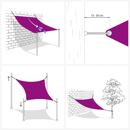 Sunshade Sail HDPE Rectangular 13.1'x19.7' Anthracite