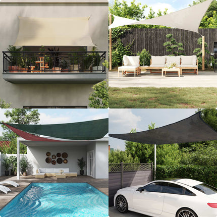 Sunshade Sail HDPE Rectangular 13.1'x19.7' Anthracite
