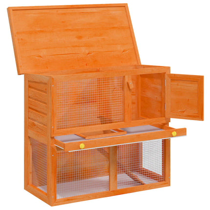 Outdoor Rabbit Hutch Small Pet Cage 1 Door Wood