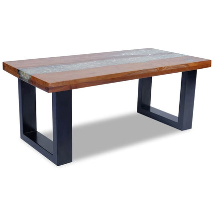 Coffee Table Teak Resin 39.4"x19.7