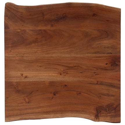 Coffee Table with Live Edges 23.6"x23.6"x15.7