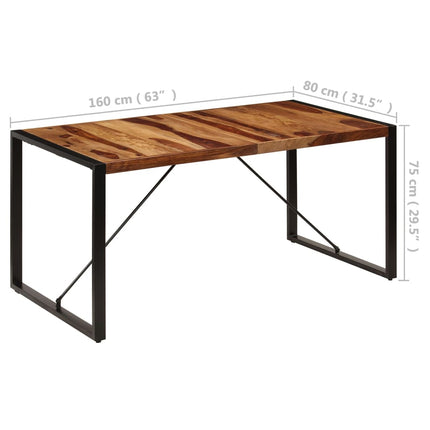 Dining Table 63"x31.5"x29.5" Solid Acacia Wood