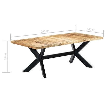 Dining Table 78.7"x39.4"x29.5" Solid Mango Wood