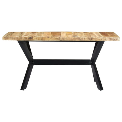 Dining Table 63"x31.5"x29.5" Solid Rough Mango Wood