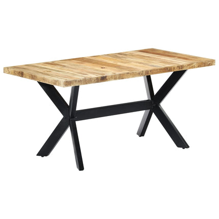 Dining Table 63"x31.5"x29.5" Solid Rough Mango Wood