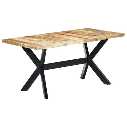 Dining Table 63"x31.5"x29.5" Solid Rough Mango Wood
