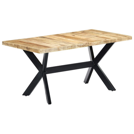 Dining Table 63"x31.5"x29.5" Solid Rough Mango Wood