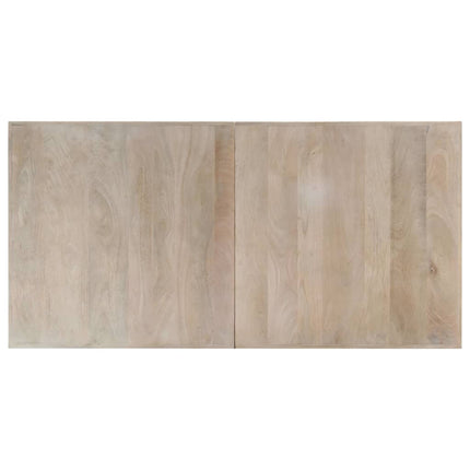 Dining Table White 63"x31.5"x29.5" Solid Mango Wood
