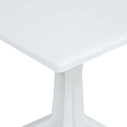 Garden Table White 27.56 x 27.56 x 28.23 in Plastic