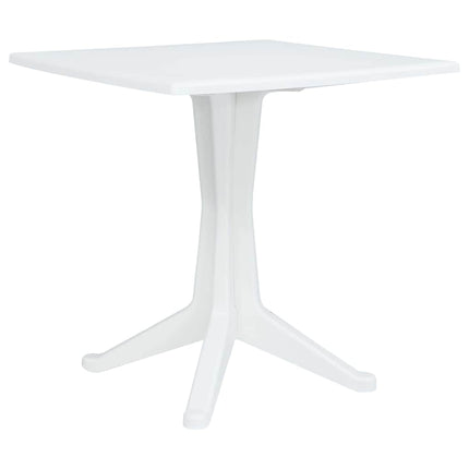 Garden Table White 27.56 x 27.56 x 28.23 in Plastic
