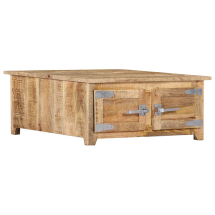 Coffee Table 27.6"x27.6"x11.8" Solid Mango Wood