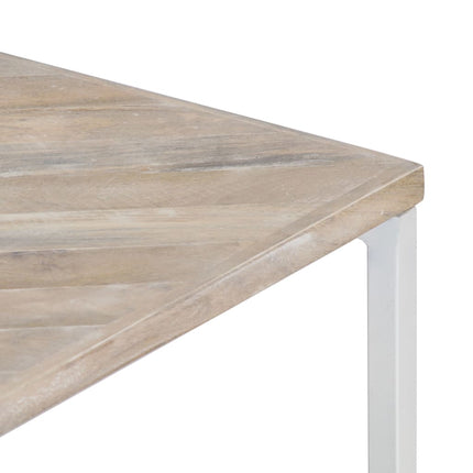 Coffee Table 43.3"x43.3"x14.1" Solid Mango Wood