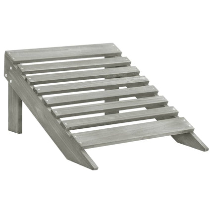 Patio Chair with Ottoman Wood Gray