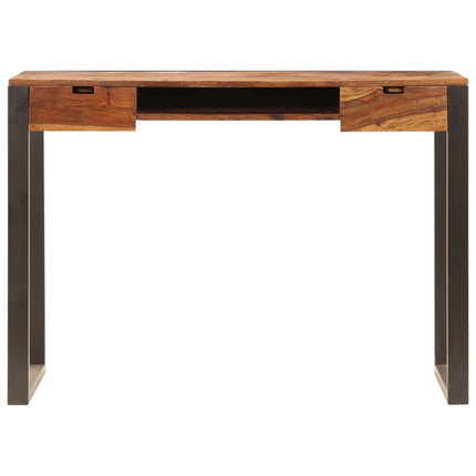 Desk 43.3"x21.7"x30.7" Solid Acacia Wood and Steel