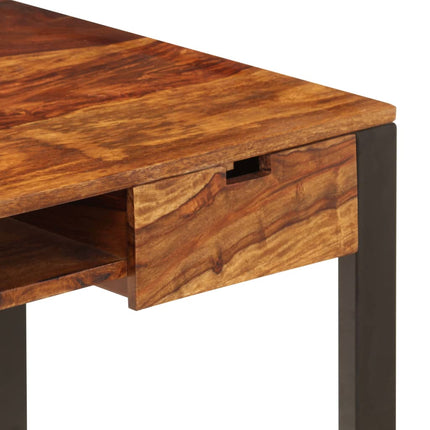 Desk 43.3"x21.7"x30.7" Solid Acacia Wood and Steel