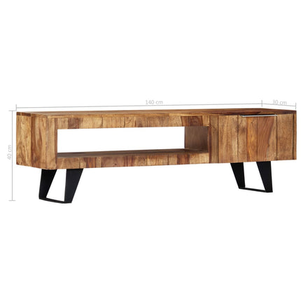 TV Stand 55.1"x11.8"x15.7" Solid Wood Acacia