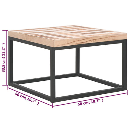 Coffee Table 19.7"x19.7"x13.2" Solid Wood