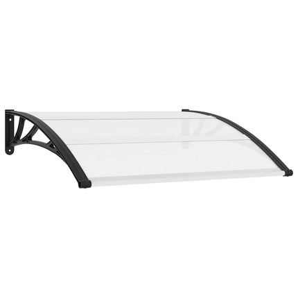 Door Canopy Black and Transparent 47.2"x29.5" PC