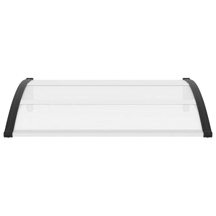 Door Canopy Black and Transparent 47.2"x29.5" PC